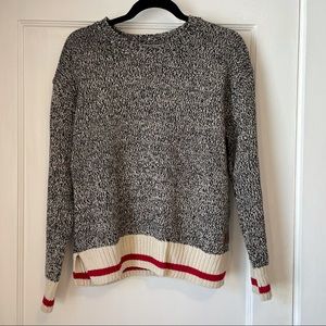 Roots Black White and Red Sweater